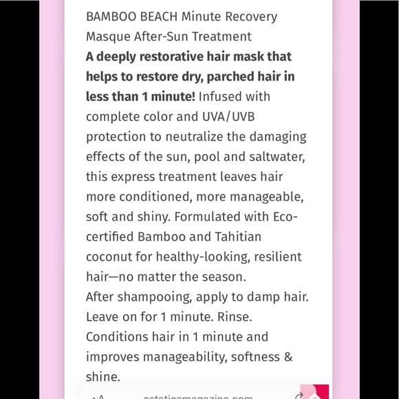 ALTERNA Bamboo Beach Hair Masque - Picture 2 of 4